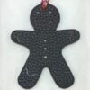 Gingerbread Man Charm Epsom Rouge Casaque / Togo Noir