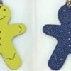Canada Ottawa Gingerbread Man Charm Epsom Lime / Togo Blue Saphir