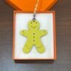 Canada Ottawa Gingerbread Man Charm Epsom Lime / Togo Blue Saphir