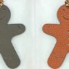 Bag Charm Images Etoupe Epsom / Orange Togo Gingerbread Man Charm