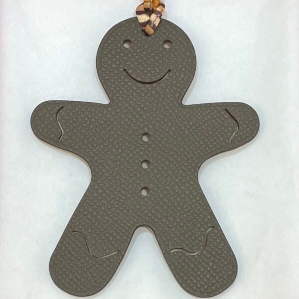 Bag Charm Images Etoupe Epsom / Orange Togo Gingerbread Man Charm