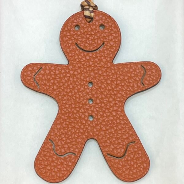 Bag Charm Images Etoupe Epsom / Orange Togo Gingerbread Man Charm