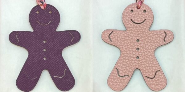 Australia Sydney Gingerbread Man Charm Epsom Leather Violet / Togo Blue Saphir