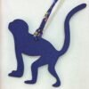 UK London Guenon Charm Togo Leather Malachite / Epsom Blue Saphir