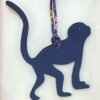 USA Washington Guenon Charm Togo Blue Saphir / Epsom Lime