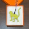 USA Washington Guenon Charm Togo Blue Saphir / Epsom Lime