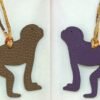 Canada Toronto Guenon Charm Gold Togo Leather / Violet Epsom Leather