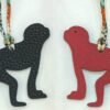 Australia Sydney Guenon Charm Images Togo Leather Noir / Epsom Leather Rouge Casaque
