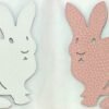 Full Handmade Rabbit Charm Craie Epsom Leather / Rose Sakura Togo Leather
