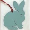 Canada Ottawa Rabbit Bag Charm Epsom Leather Blue Atoll / Togo Leather Dark Coffee