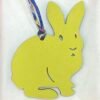 UK London Bag Charm Epsom Lime / Togo Dark Blue Rabbit Charm
