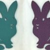 Lovely Rabbit Charm Malachite Epsom / Violet Togo Leather Bag Charms