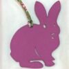 USA Washington Rabbit Charm Epsom Rose Purple / Togo Leather Vert Bamboo