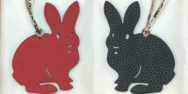 New Bag Charm Price Epsom Rouge Casaque / Togo Noir Rabbit Charm