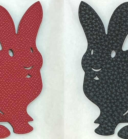New Bag Charm Price Epsom Rouge Casaque / Togo Noir Rabbit Charm