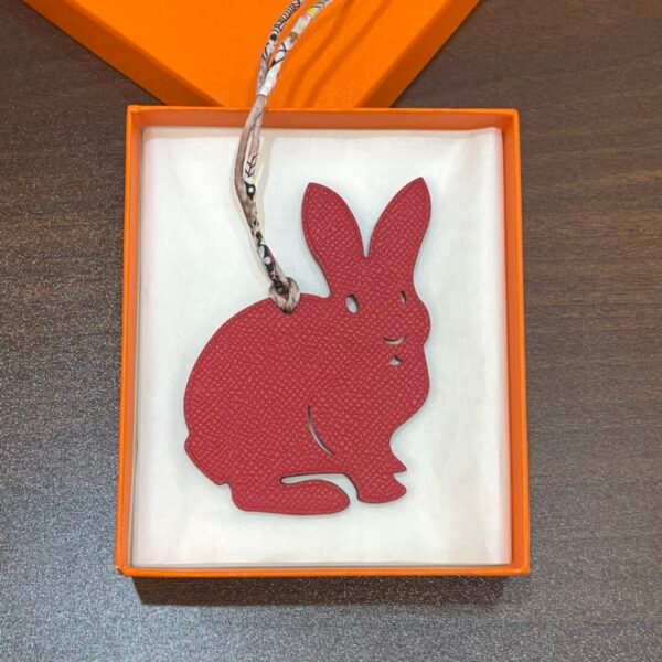 New Bag Charm Price Epsom Rouge Casaque / Togo Noir Rabbit Charm