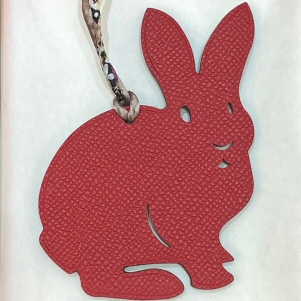 New Bag Charm Price Epsom Rouge Casaque / Togo Noir Rabbit Charm