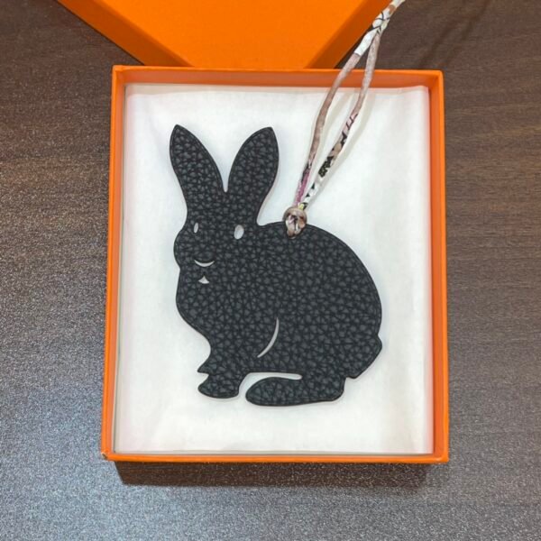 New Bag Charm Price Epsom Rouge Casaque / Togo Noir Rabbit Charm