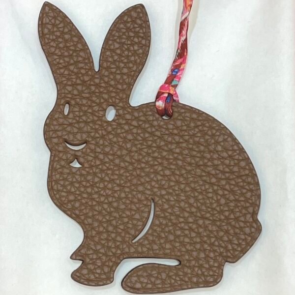 Australia Canberra Rabbit Bag Charm Epsom Rouge Casaque / Togo Leather Gold