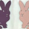 Full Handmade Violet Epsom Leather / Rose Sakura Togo Leather Rabbit Charm
