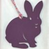 Full Handmade Violet Epsom Leather / Rose Sakura Togo Leather Rabbit Charm