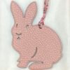 Full Handmade Violet Epsom Leather / Rose Sakura Togo Leather Rabbit Charm