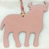 UK London Calf Charm Togo Rose Sakura / Epsom Etoupe Bag Charm 