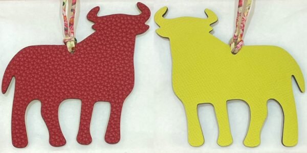 Lovely Calf Charm Images Togo Rouge Casaque / Epsom Lime