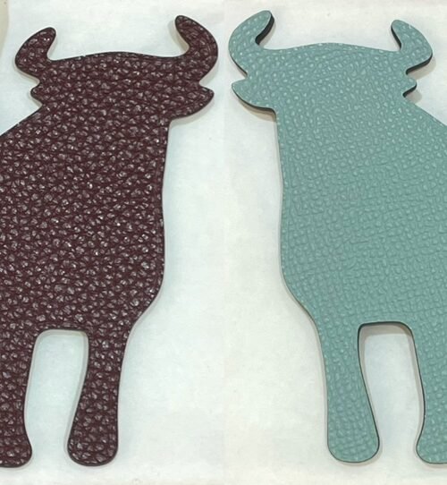 Canada Ottawa Calf Charm Togo Dark Coffee / Epsom Blue Atoll