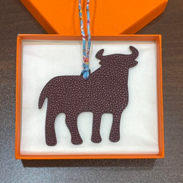 Canada Ottawa Calf Charm Togo Dark Coffee / Epsom Blue Atoll