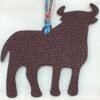 Canada Ottawa Calf Charm Togo Dark Coffee / Epsom Blue Atoll