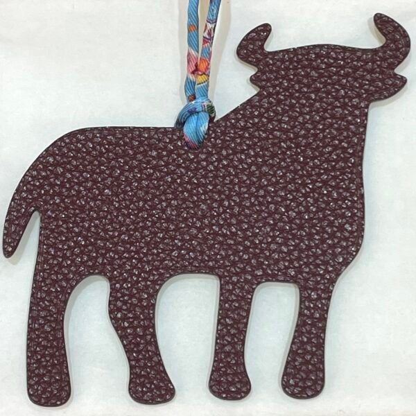Canada Ottawa Calf Charm Togo Dark Coffee / Epsom Blue Atoll