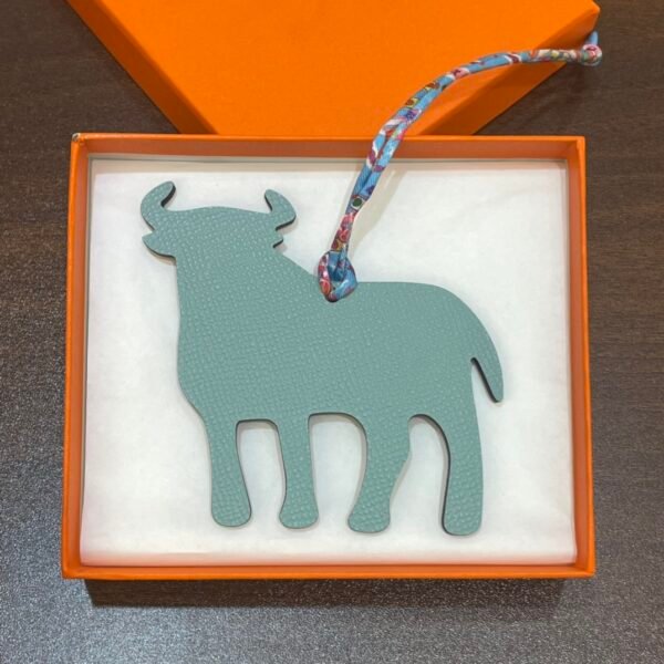 Canada Ottawa Calf Charm Togo Dark Coffee / Epsom Blue Atoll
