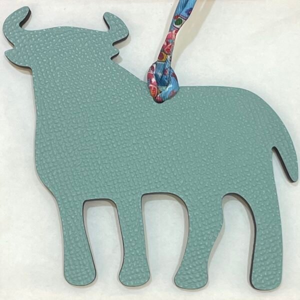Canada Ottawa Calf Charm Togo Dark Coffee / Epsom Blue Atoll