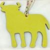 Full Handmade Calf Charm Blue Saphir Togo Leather / Lime Epsom Leather