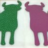 UK London Calf Charm Togo Leather Vert Bambou / Epsom Rose Purple