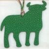 UK London Calf Charm Togo Leather Vert Bambou / Epsom Rose Purple
