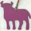 UK London Calf Charm Togo Leather Vert Bambou / Epsom Rose Purple