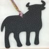USA New York Togo Leather Noir / Epsom Craie Calf Bag Charm