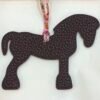 New Arrival Military Horse Charm Bordeaux Togo Leather / Pink Epsom Leather