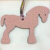 Canada Toronto Rose Eglantine Togo / Epsom Etoupe Military Horse Charm
