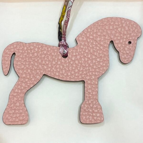 Canada Toronto Rose Eglantine Togo / Epsom Etoupe Military Horse Charm