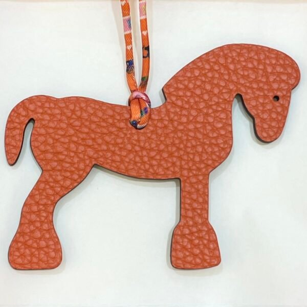 Lovely Military Horse Charm Price Togo Leather Orange / Epsom Leather Etoupe