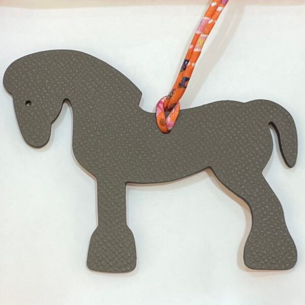 Lovely Military Horse Charm Price Togo Leather Orange / Epsom Leather Etoupe
