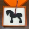 New Arrival Bag Charm Etoupe Togo / Noir Epsom Military Horse Charm