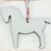 USA New York Pony Charm Togo Noir / Epsom Craie Bag Charm