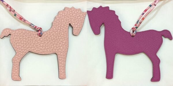 Full Handmade Pony Charm Togo Rose Eglantine / Epsom Rose Purple