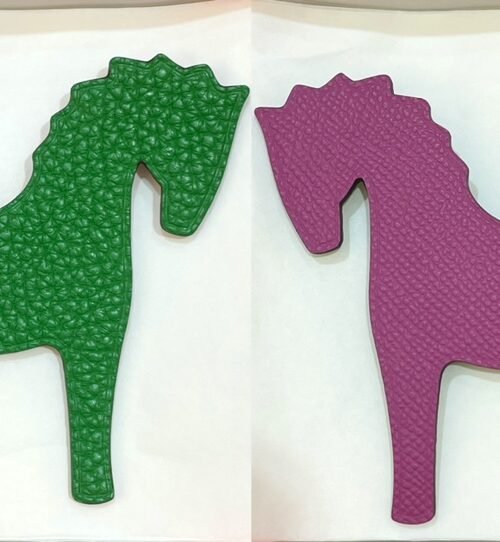UAE Dubai 187 Factory Pony Charm Togo Vert Bamboo / Epsom Rose Purple