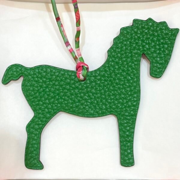 UAE Dubai 187 Factory Pony Charm Togo Vert Bamboo / Epsom Rose Purple