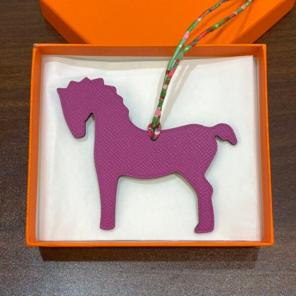 UAE Dubai 187 Factory Pony Charm Togo Vert Bamboo / Epsom Rose Purple
